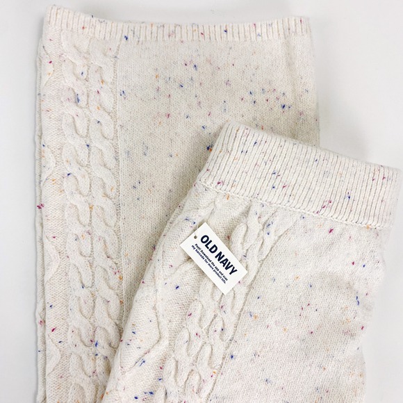 Soft Cable Knit Wide Leg Sweater Pants S Rainbow Donegal Fall Winter Cozy Lounge - Picture 6 of 12